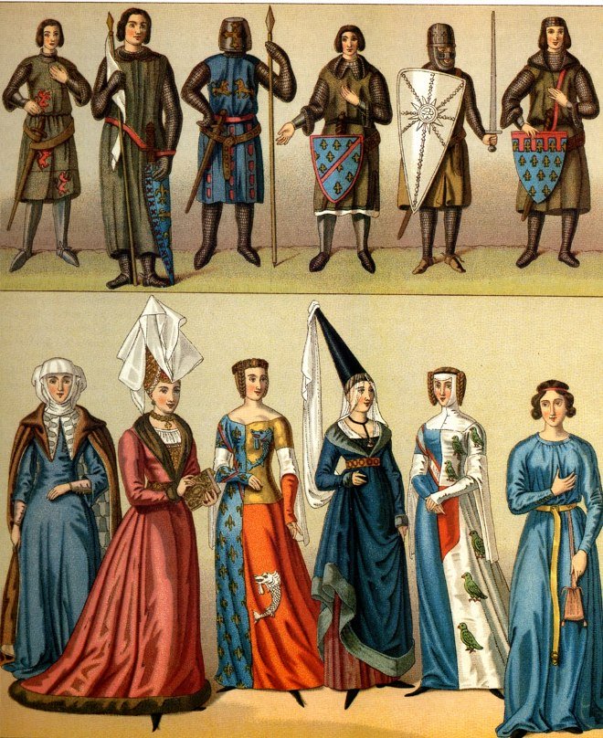 Французький Національний Костюм, народний Одяг Французів, Костюми 17-го і 18-го Століття