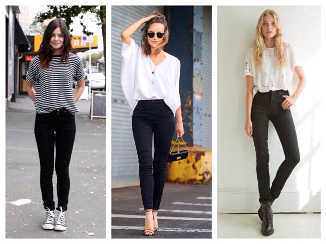 Що поєднується з чорними джинсами?